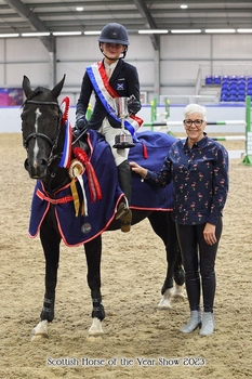 Aimee Paxton & Kengarth Sally Anne win the Scottish Branch Scurry Championship at Scottish Horse of the Year Show 2023 Aimee Paxton & Kengarth Sally Anne win the Scottish Branch Scurry Championship at Scottish Horse of the Year Show 2023